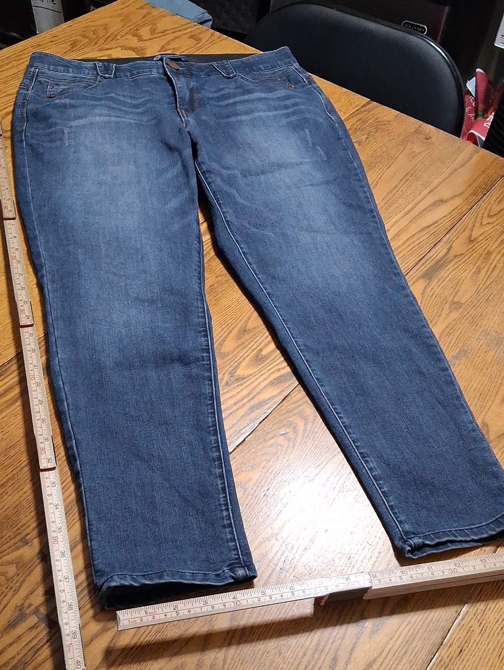 DEMOCRACY JEAN WOMENS BLUE 16W SKINNY ?? AB SOLUTION DENIM Pants Used Preowned